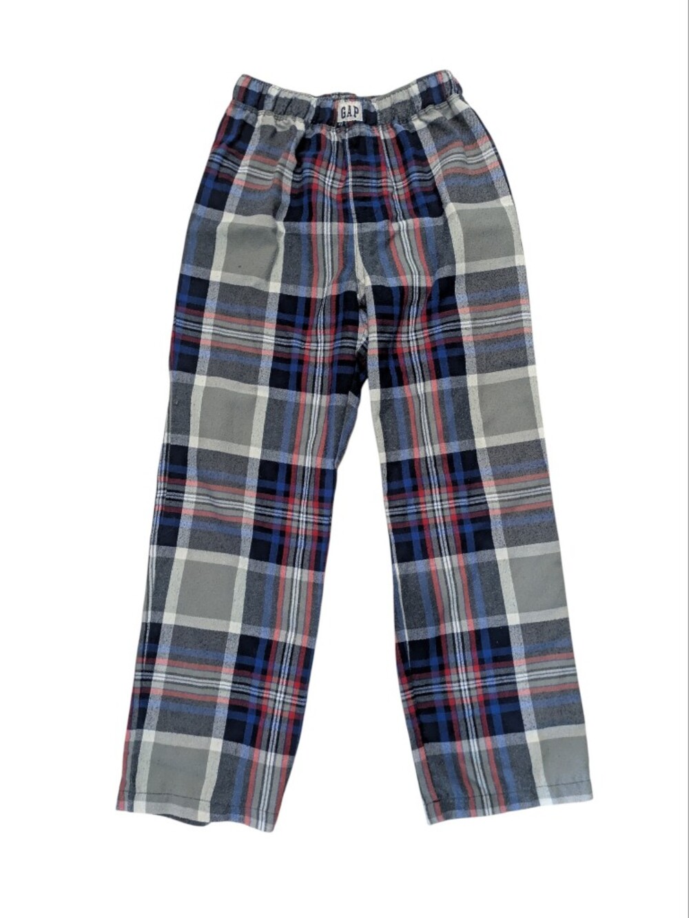 GAP Boys Plaid Pajama Pants in Gray, Navy & Red